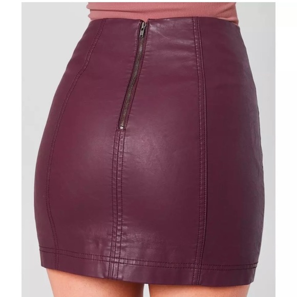 Free People Modern Femme Vegan Leather Mini Skirt - Picture 5 of 13